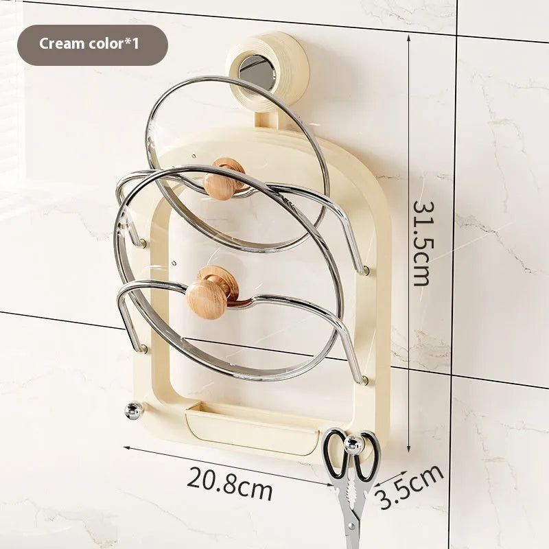 Suction Cup Lid Rack Placement Device // Punch-free Wall-mounted // Modern Simplicity Style // ABS Material // Easy Installation - Dreamy-Designs Store Online