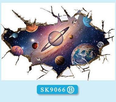 Space Planet Wall Stickers Bedroom Living Room Ceiling Decoration Stickers 3D Stereo - Dreamy-Designs Store Online