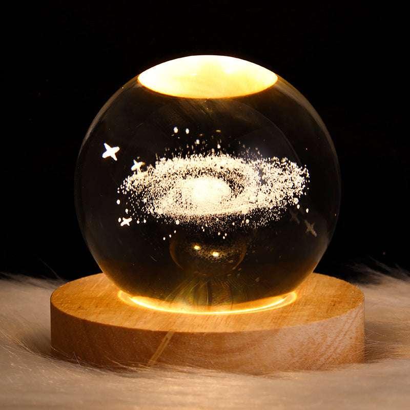 6 Designs: 3D Planet Crystal Ball Night Lamp | Cosmic Wonder - Dreamy-Designs Store Online