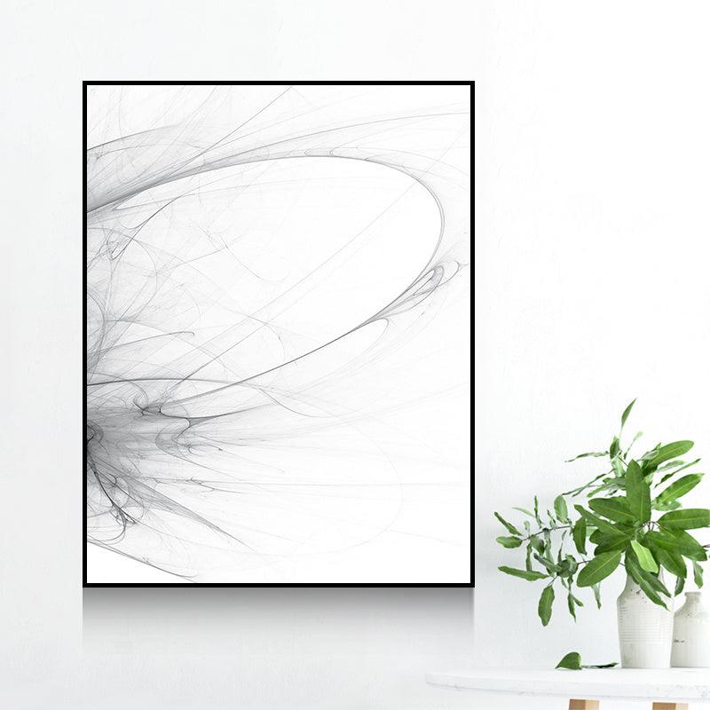 Decorative Painting For Vertical Meter Box - Nordic Abstract Canvas Art (35x45cm) - Hydraulic Lift Frame (Black/White) - Waterproof - Single Frame - PS Material - Dreamy-Designs Store Online