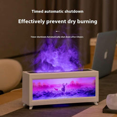 Humidifier Mold Decoration Small Desktop Aroma Diffuser (Black/White) // 14W // 0.5L Tank // Remote Control // 2-8 Hour Timer // 10-20 Sq Meter Coverage - Dreamy-Designs Store Online