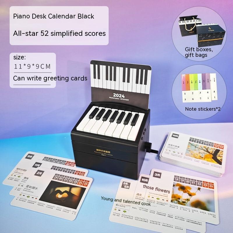 Taylor Piano Calendar 2025 Mini Piano Calendar (Desktop Ornament) / 27 Music Calendar Cards / 52 Songs / USB Rechargeable / 5 Instrument Sounds / Gifts for Music Fans - Dreamy-Designs Store Online