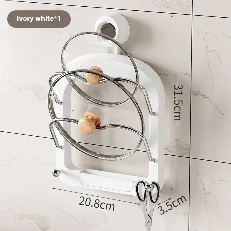 Suction Cup Lid Rack Placement Device // Punch-free Wall-mounted // Modern Simplicity Style // ABS Material // Easy Installation - Dreamy-Designs Store Online