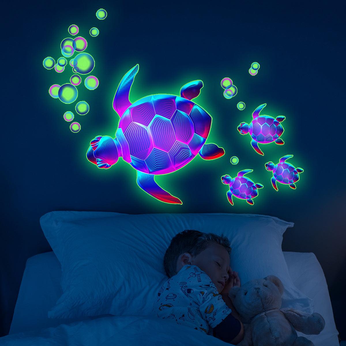 Creative Luminous Turtle Wall Stickers: 21x29 cm Kitchen Decor - Dreamy-Designs Store Online