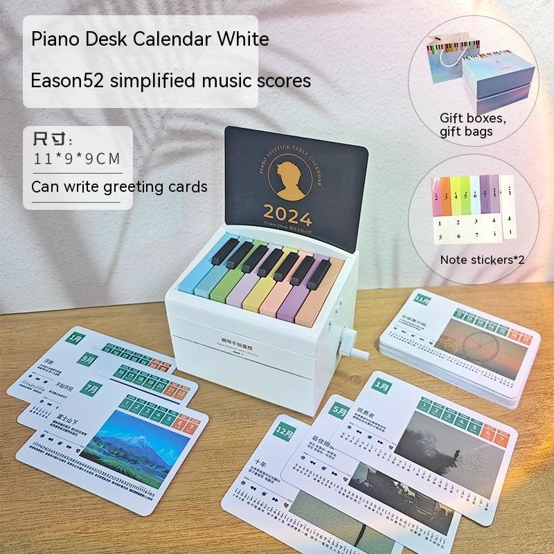 Taylor Piano Calendar 2025 Mini Piano Calendar (Desktop Ornament) / 27 Music Calendar Cards / 52 Songs / USB Rechargeable / 5 Instrument Sounds / Gifts for Music Fans - Dreamy-Designs Store Online