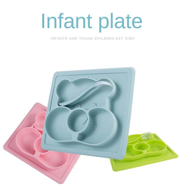 Cartoon Bear Silicone Baby Plate - 3 Colors Available - Dreamy-Designs Store Online