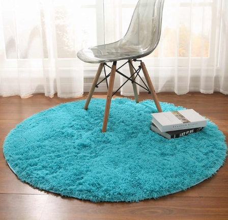 Fluffy Round Shaggy Rugs - 9 Colors, 1.77" Thick Pile - Dreamy-Designs Store Online