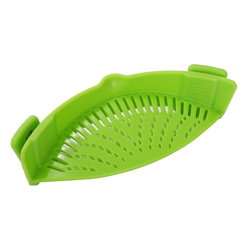 Silicone Clip-on Pot Pan Bowl Funnel Oil Strainer / Creative Rice Washing Colander / Draining Liquid Tool (Fits All Pot Sizes) - Dreamy-Designs Store Online