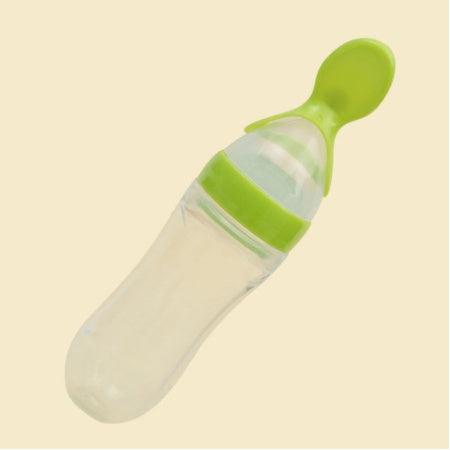 Safe 90ml Silicone Baby Feeding Spoon | Heat-Resistant - Dreamy-Designs Store Online