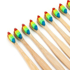 Rainbow Bamboo Toothbrush Set: 5 Eco-Friendly Oral Care Essentials - Dreamy-Designs Store Online