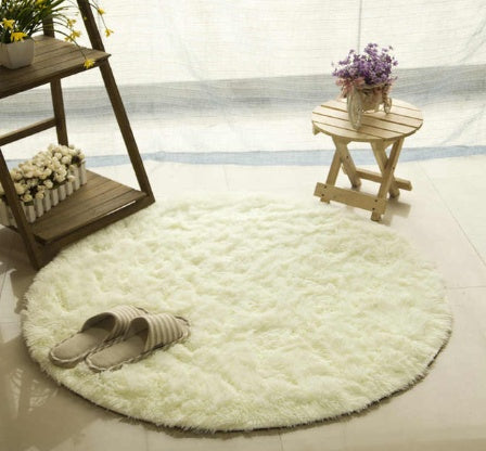 Fluffy Round Shaggy Rugs - 9 Colors, 1.77" Thick Pile - Dreamy-Designs Store Online