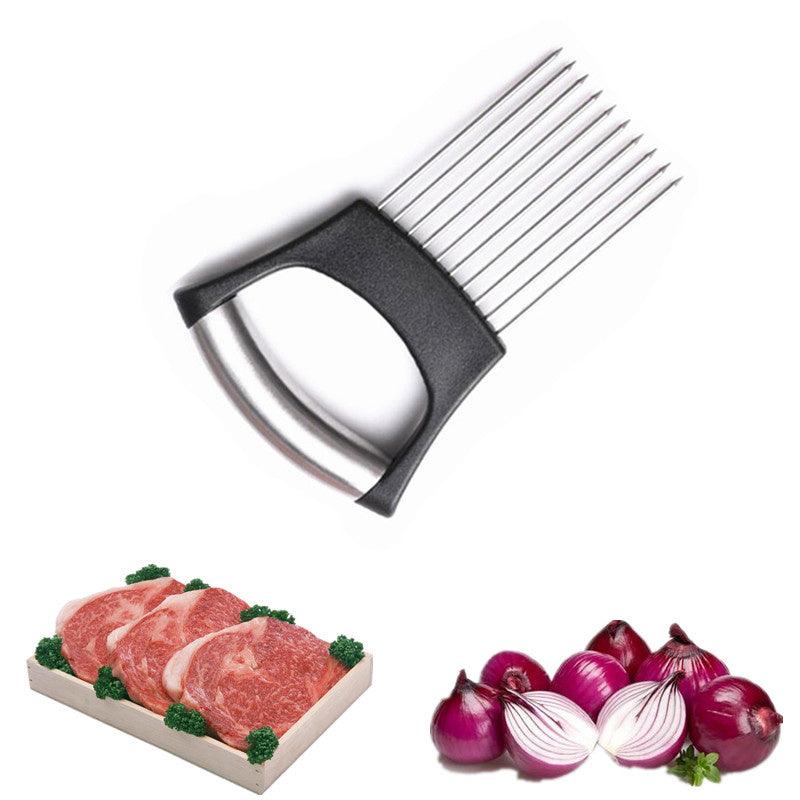 Stainless Steel Onion Cutter (14.2 x 9.4 cm) // Vegetable Slicer // Tomato Cutter // Meat Needle // Chicken Fork // Pine Needle 304 Fixer Shredder - Dreamy-Designs Store Online