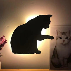 LED Animal Dog Cat Night Light Kitten Smart Sound Sensor Control Wall Lamp Home Corridor Balcony Night Lamp Baby Kids Sleep Lamp - Dreamy-Designs Store Online