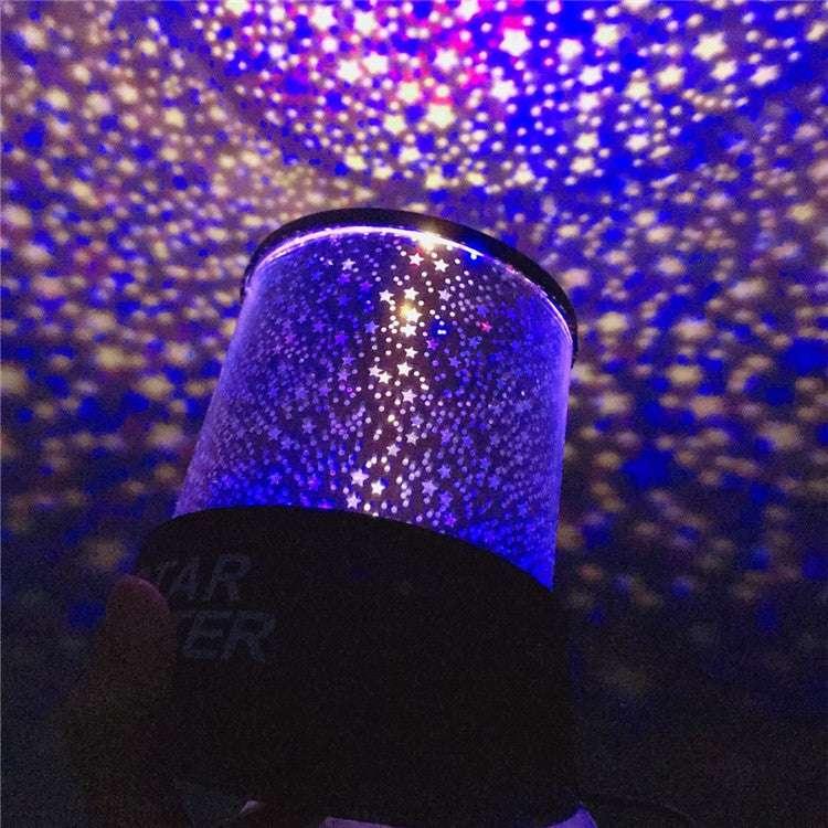 LED Night Light Projector Lamp (Colorful Star Light) / Auto Flashing / Multi-Colors / Battery Powered / Random Color - Dreamy-Designs Store Online