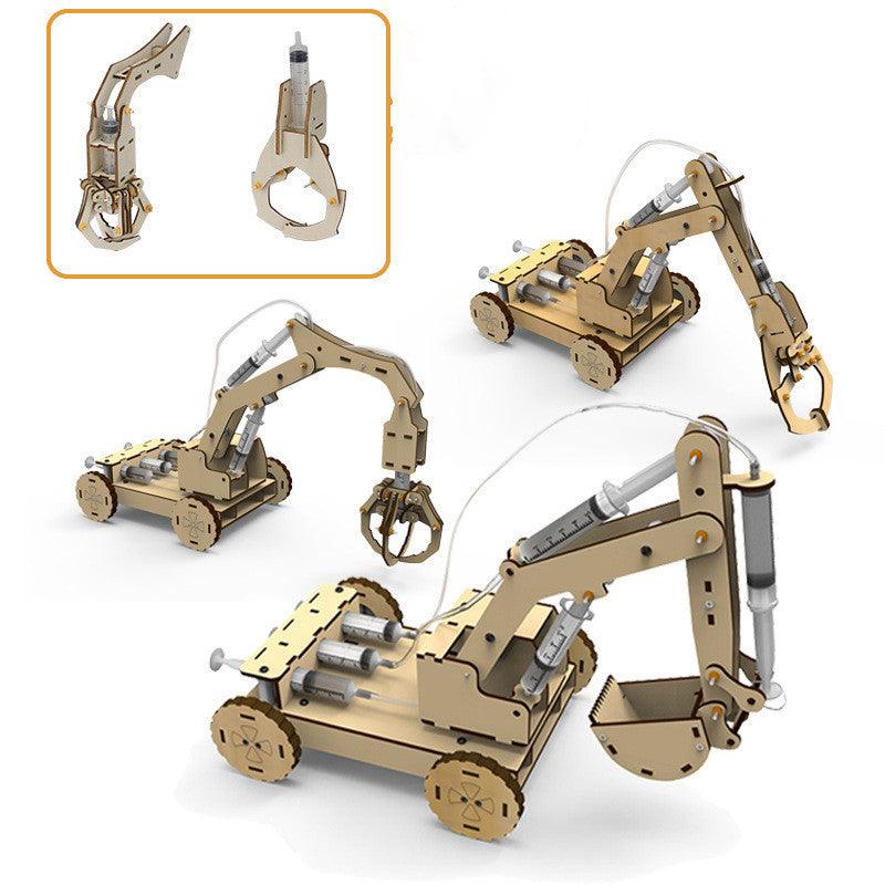 Hydraulic Excavator STEM Kit: 3-in-1 DIY Science Toy for Kids - Dreamy-Designs Store Online