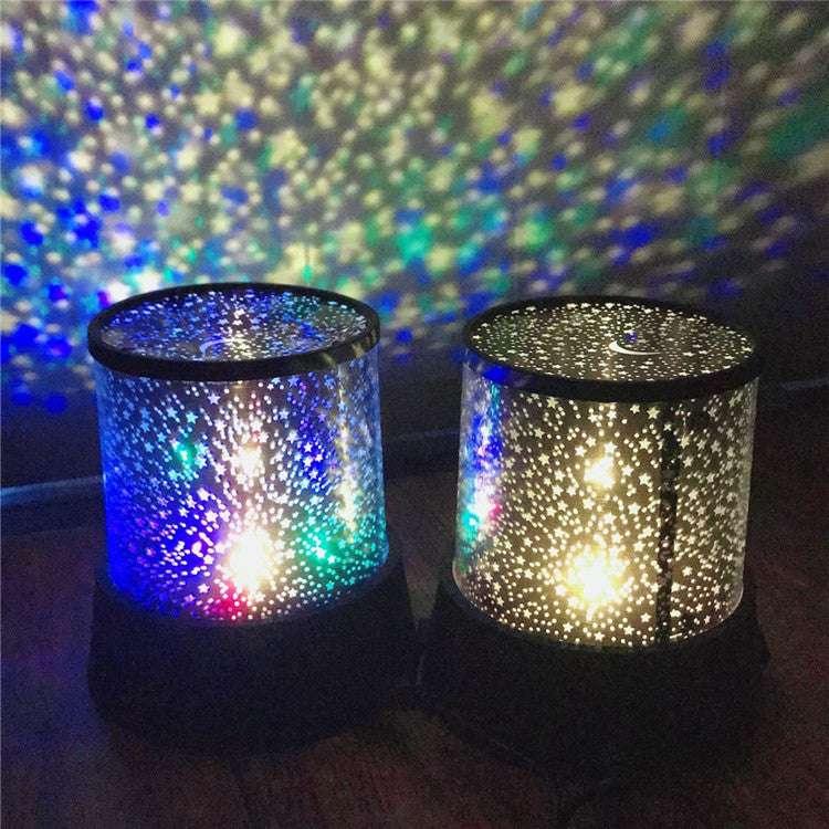 LED Night Light Projector Lamp (Colorful Star Light) / Auto Flashing / Multi-Colors / Battery Powered / Random Color - Dreamy-Designs Store Online