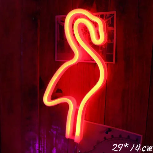 LED Neon Sign Night Light (INS Decoration) - USB & Battery Powered / Indoor Wall Decor / Romantic Elegant Lighting / Perfect Gift Idea (30x18.5x2cm) - Dreamy-Designs Store Online