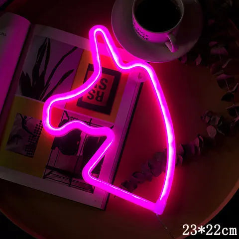 LED Neon Sign Night Light (INS Decoration) - USB & Battery Powered / Indoor Wall Decor / Romantic Elegant Lighting / Perfect Gift Idea (30x18.5x2cm) - Dreamy-Designs Store Online