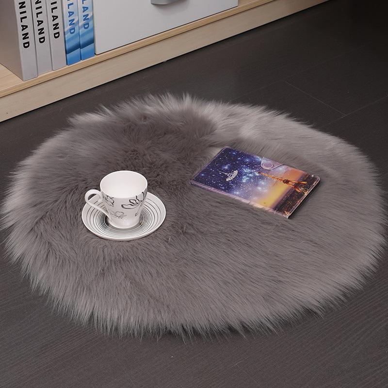 Hair Plush Carpet Floor Mats Household Floor Mats Wool Round Bedroom Carpets - Dreamy-Designs Store Online