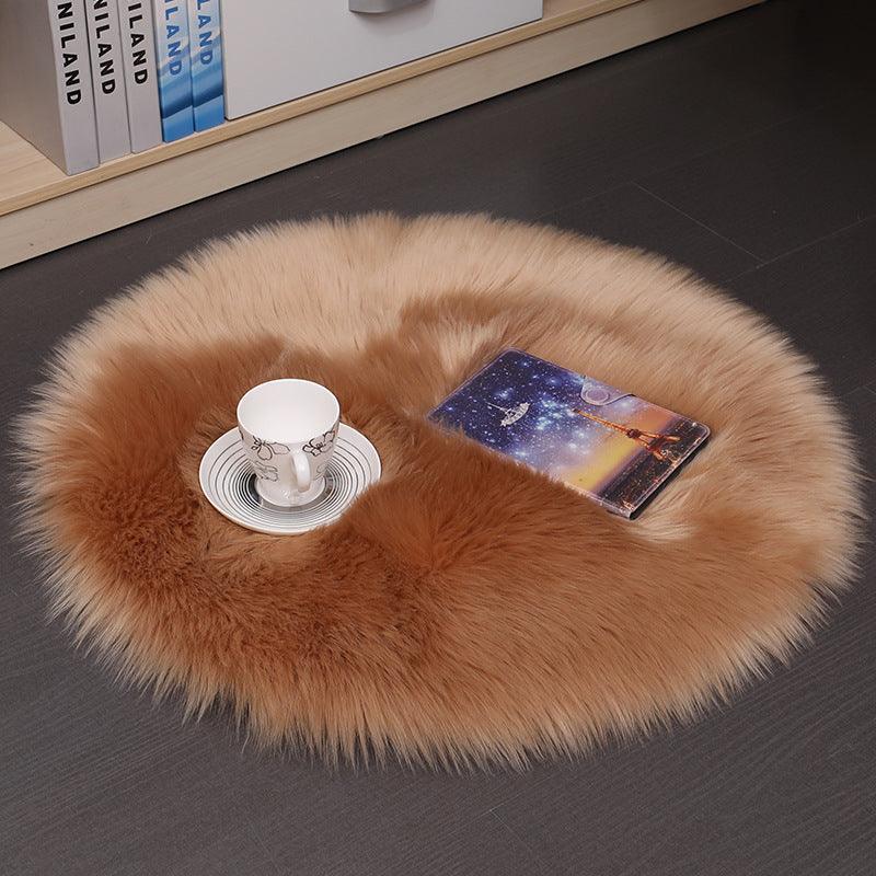 Hair Plush Carpet Floor Mats Household Floor Mats Wool Round Bedroom Carpets - Dreamy-Designs Store Online