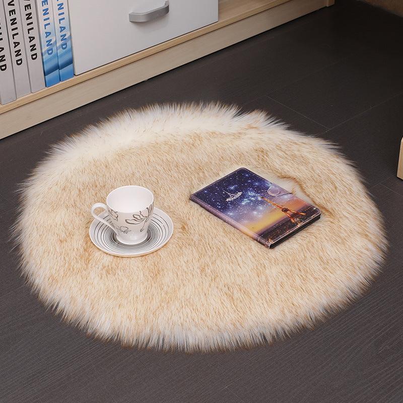 Hair Plush Carpet Floor Mats Household Floor Mats Wool Round Bedroom Carpets - Dreamy-Designs Store Online