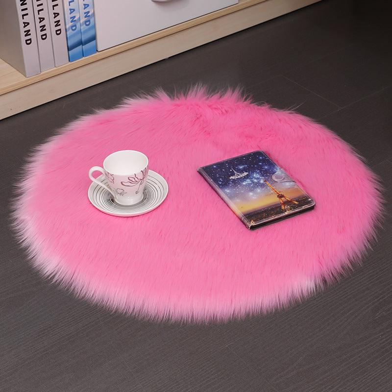 Hair Plush Carpet Floor Mats Household Floor Mats Wool Round Bedroom Carpets - Dreamy-Designs Store Online