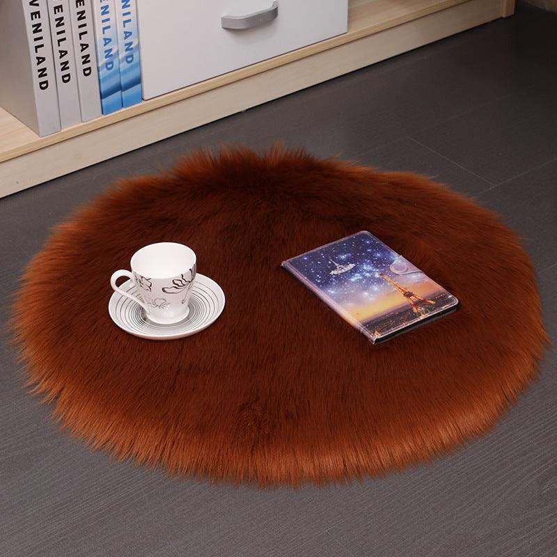 Hair Plush Carpet Floor Mats Household Floor Mats Wool Round Bedroom Carpets - Dreamy-Designs Store Online