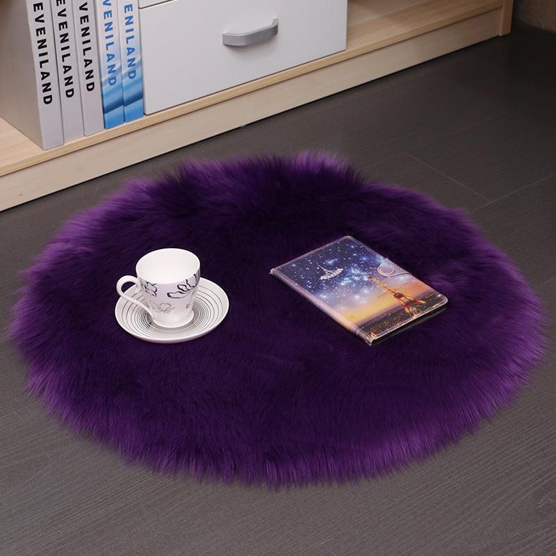 Hair Plush Carpet Floor Mats Household Floor Mats Wool Round Bedroom Carpets - Dreamy-Designs Store Online