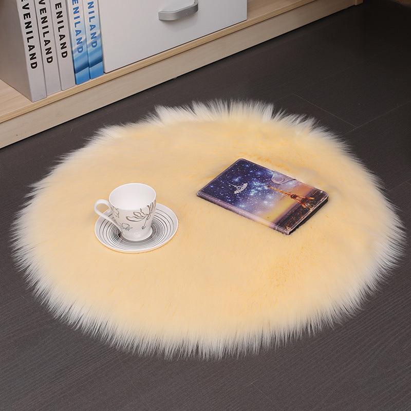 Hair Plush Carpet Floor Mats Household Floor Mats Wool Round Bedroom Carpets - Dreamy-Designs Store Online