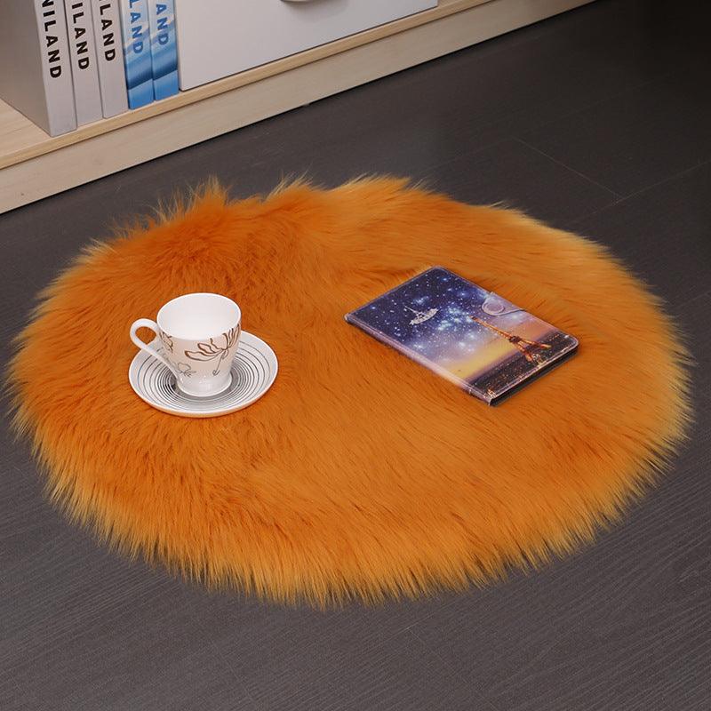 Hair Plush Carpet Floor Mats Household Floor Mats Wool Round Bedroom Carpets - Dreamy-Designs Store Online