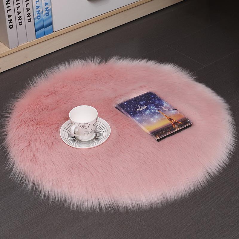 Hair Plush Carpet Floor Mats Household Floor Mats Wool Round Bedroom Carpets - Dreamy-Designs Store Online