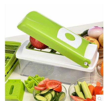 12pcs Multifunctional Vegetable Chopper (Handle Food Grate, Slicer, Dicer) // Kitchen Gadget for Chopping, Slicing, Dicing // All-in-One Manual Food Processor - Dreamy-Designs Store Online