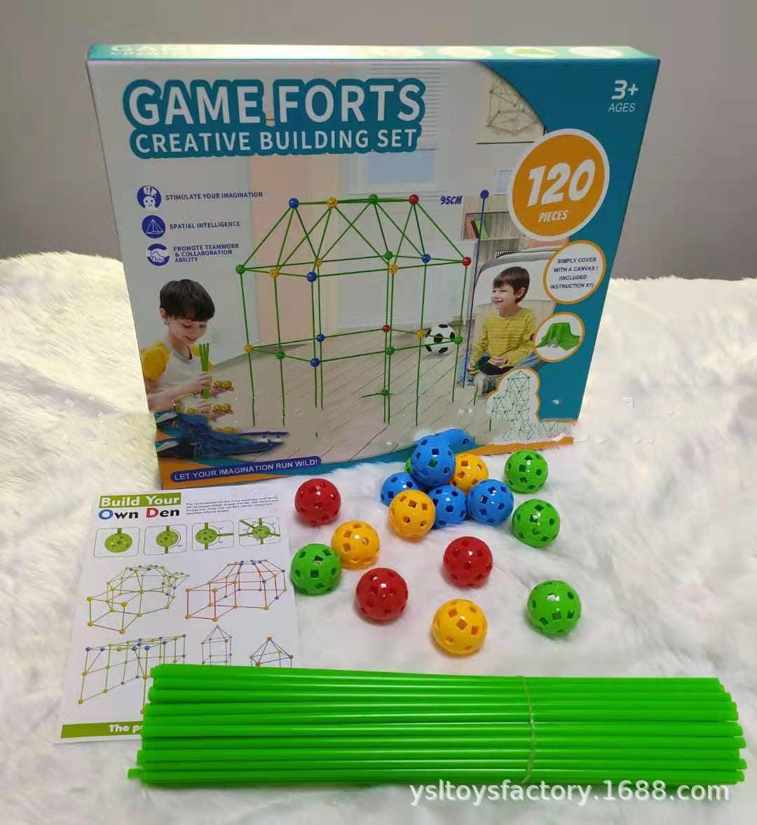 Build 10+ Structures with Kids' Fort Construction Set- Creative STEM Building Kit for Kids - Dreamy-Designs Store Online