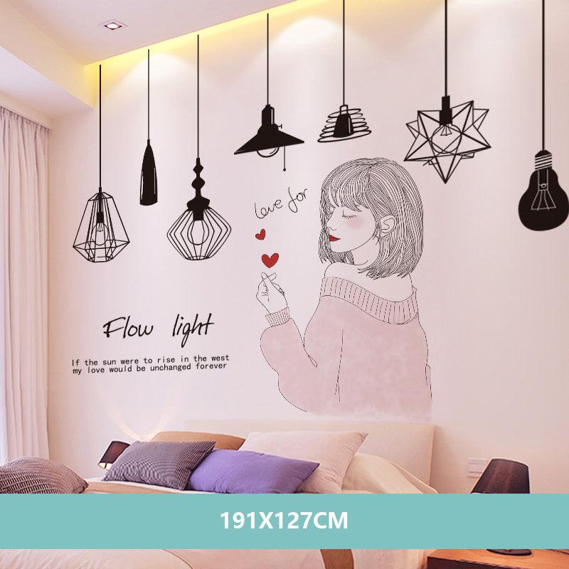 Angel Wings Stickers Decoration (Small Pattern) // Room & Bedroom Wall Layout // Waterproof Wall Stickers // Bedside Background Wall // Modern Style // 1 Piece // PVC Material - Dreamy-Designs Store Online