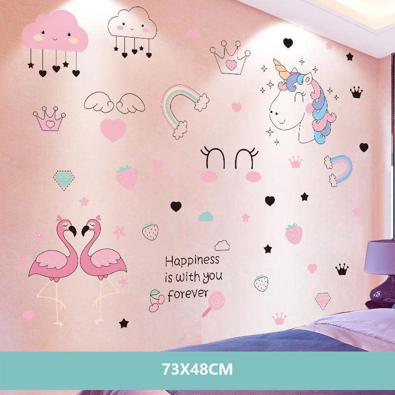 Angel Wings Stickers Decoration (Small Pattern) // Room & Bedroom Wall Layout // Waterproof Wall Stickers // Bedside Background Wall // Modern Style // 1 Piece // PVC Material - Dreamy-Designs Store Online