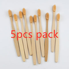 Rainbow Bamboo Toothbrush Set: 5 Eco-Friendly Oral Care Essentials - Dreamy-Designs Store Online