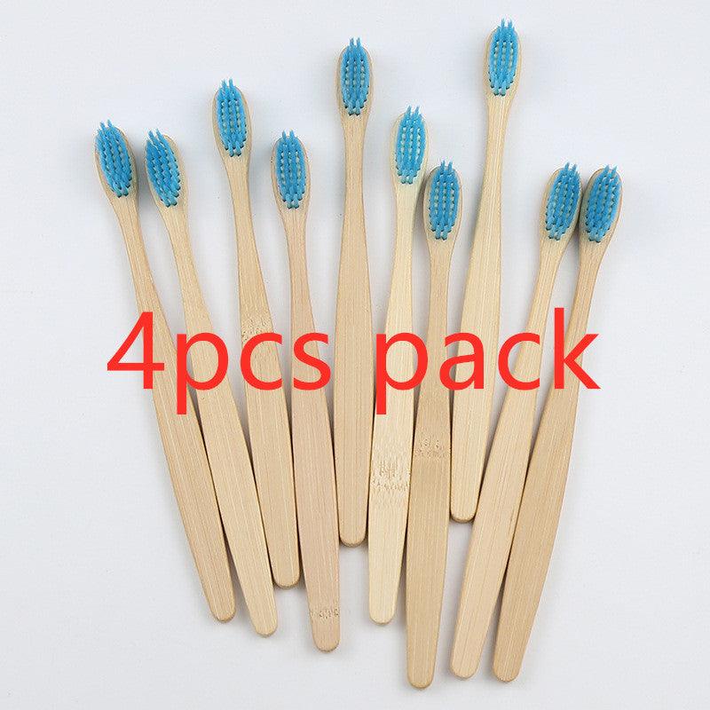 Rainbow Bamboo Toothbrush Set: 5 Eco-Friendly Oral Care Essentials - Dreamy-Designs Store Online