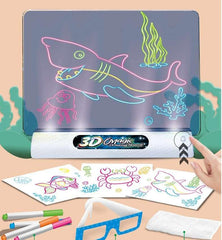 Magic 3D Drawing Board LED Light Effects Puzzle Drawing Pad Kids Painting Educational Toys Children Grow Playmates Creative Gift - Dreamy-Designs Store Online