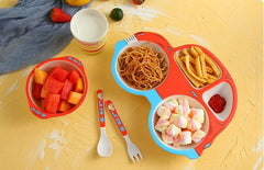 5-Piece Bamboo Fiber Kids Tableware Set: Safe & Fun - Dreamy-Designs Store Online