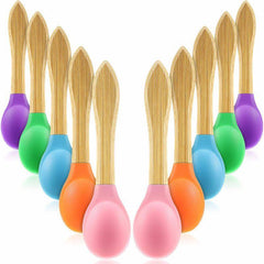 6 Colors: Safe Silicone Baby Bamboo Spoons | 14cm - Dreamy-Designs Store Online