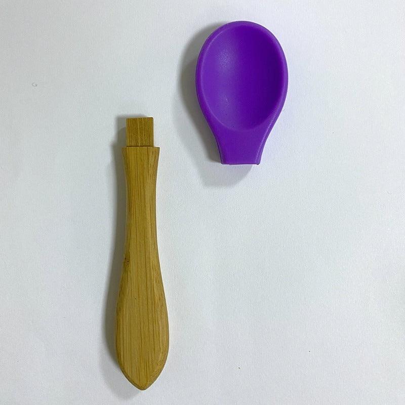 6 Colors: Safe Silicone Baby Bamboo Spoons | 14cm - Dreamy-Designs Store Online