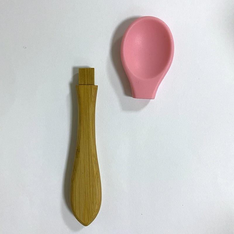 6 Colors: Safe Silicone Baby Bamboo Spoons | 14cm - Dreamy-Designs Store Online