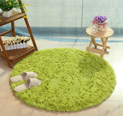 Fluffy Round Shaggy Rugs - 9 Colors, 1.77" Thick Pile - Dreamy-Designs Store Online