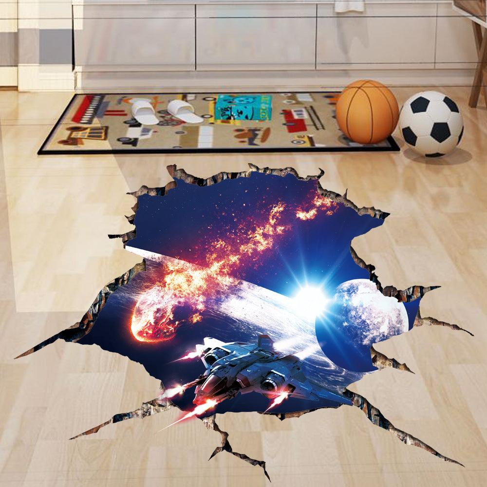 Transform Your Space: 3D Starry Sky Floor Sticker (40x64cm) - Dreamy-Designs Store Online