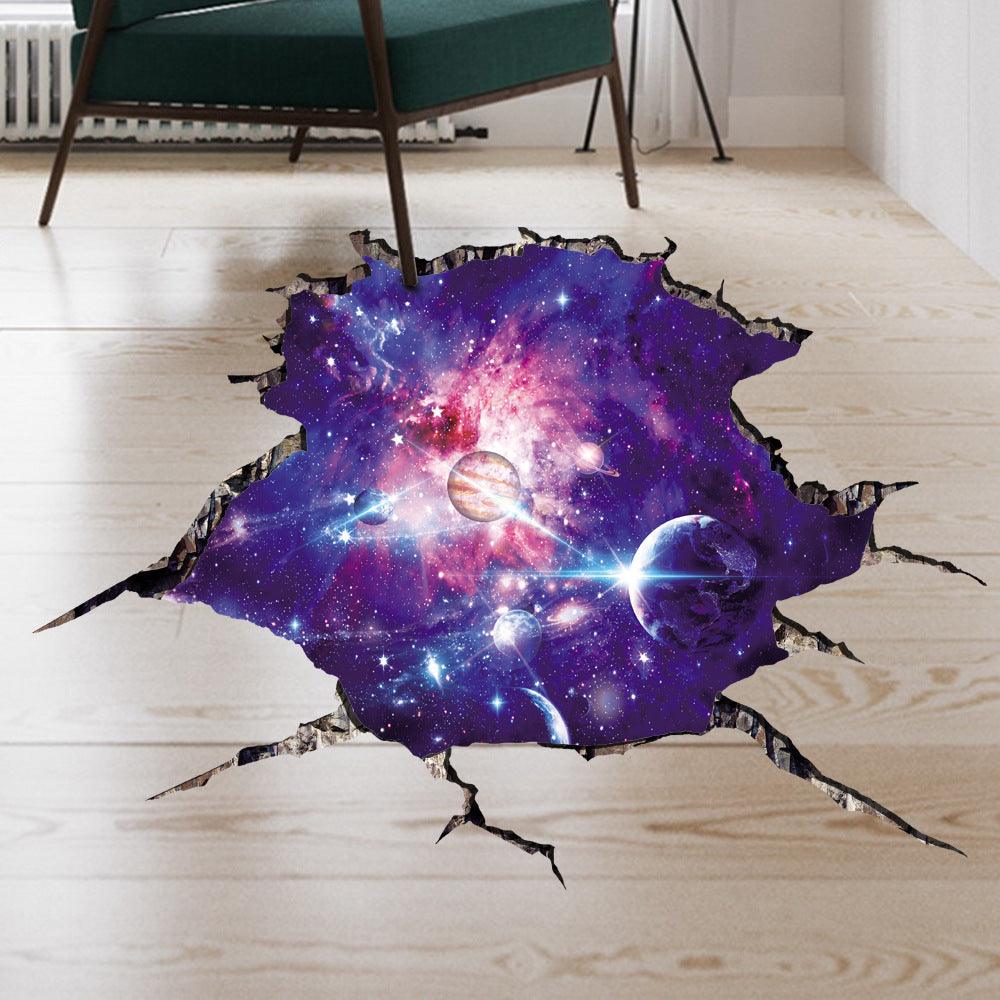 Transform Your Space: 3D Starry Sky Floor Sticker (40x64cm) - Dreamy-Designs Store Online