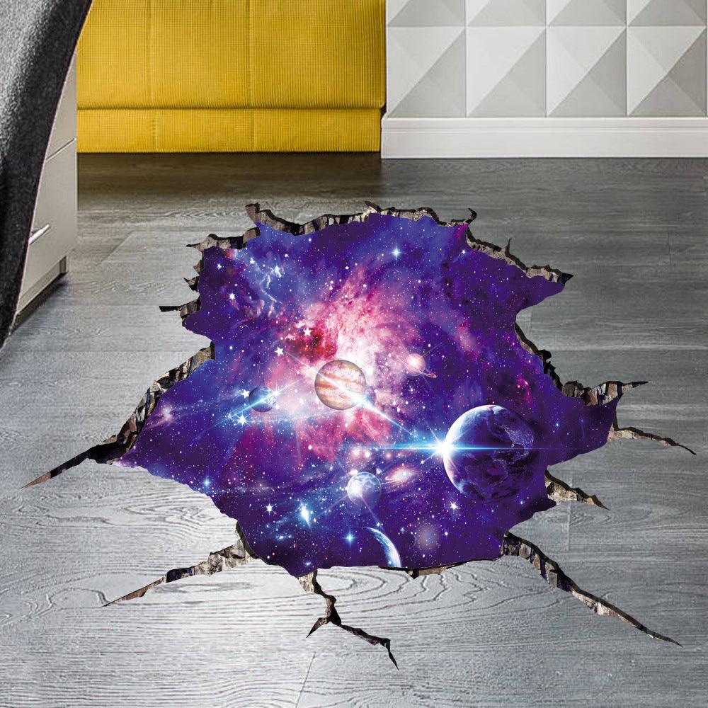 Transform Your Space: 3D Starry Sky Floor Sticker (40x64cm) - Dreamy-Designs Store Online