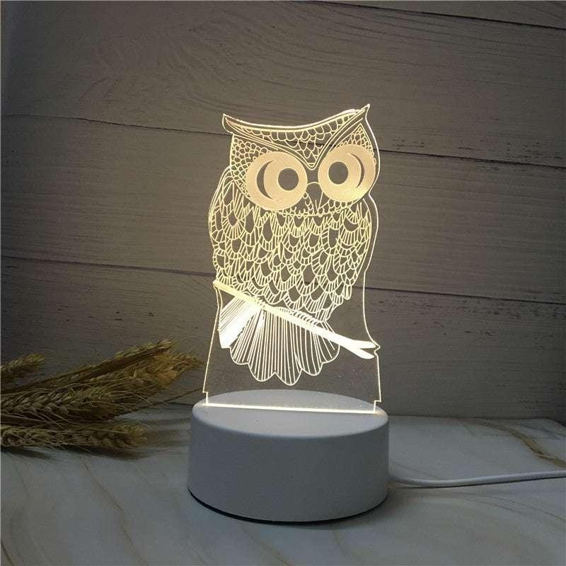 3D LED Lamp Creative Energy Saving Cartoon Night Light (Desktop/Bedside/Baby Room/Corridor) - Soft Bright Lighting With Durable Base - Dreamy-Designs Store Online