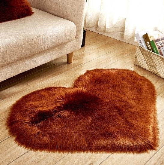 Heart-Shaped Plush Rugs: 3 Sizes for Soft Home Decor - Dreamy-Designs Store Online