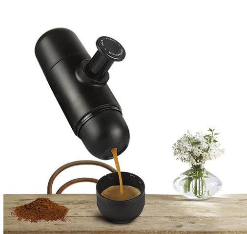 Portable Manual Coffee Machine (Black) - Compact 6x17.5cm Design, 8 Bar Pressure, 70ml Capacity - Dreamy-Designs Store Online