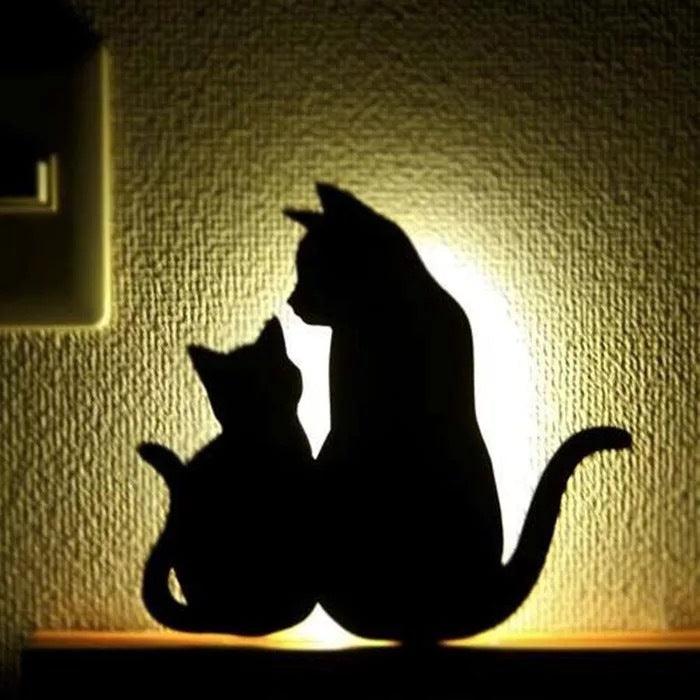 LED Animal Dog Cat Night Light Kitten Smart Sound Sensor Control Wall Lamp Home Corridor Balcony Night Lamp Baby Kids Sleep Lamp - Dreamy-Designs Store Online